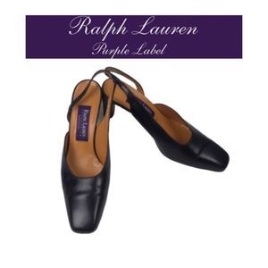 Ralph Lauren Black Slingback Pumps